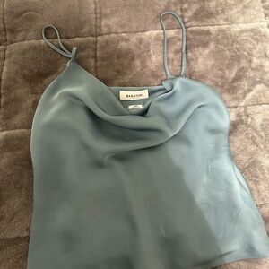 blue/green babaton Aritzia cowl neck tank